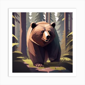 Bear In The Woods 13 Art Print