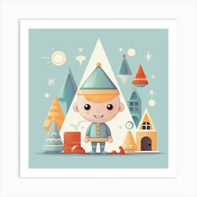 Christmas Elf 1 Art Print