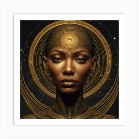 Golden Goddess Art Print