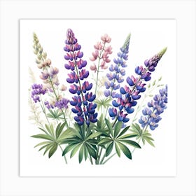 Flower of Lupine 3 Art Print