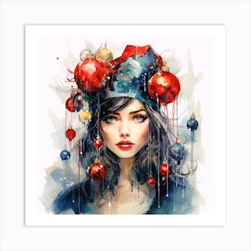 Christmas Girl Art Print