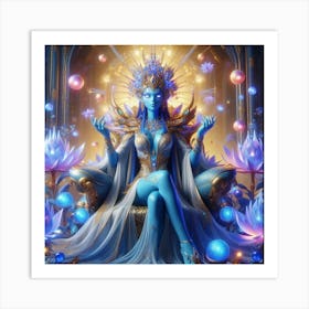 Blue Goddess Art Print