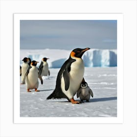 Penguins In Antarctica Art Print