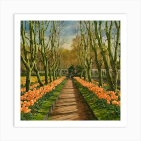 Keukenhof Gardens Netherlands Vintage Botanical (2) 1 Art Print