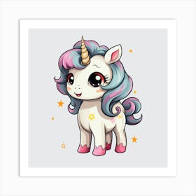 Cute Unicorn 663 Art Print