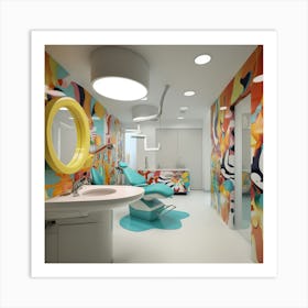 Colorful Dental Clinic Art Print