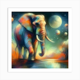 Elephant Painting 6 Art Print