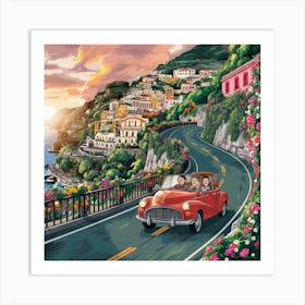 A Stunning Illustration Capturing A Scenic Drive A 4y9deptrqkmgsvsdqwya6w Mwgyd 19tpye6urc7st Yq Art Print