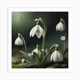 Snowdrop flower 1 Art Print