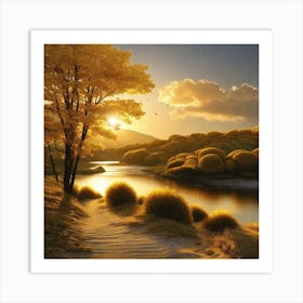 Sunset In The Countryside 1 Art Print