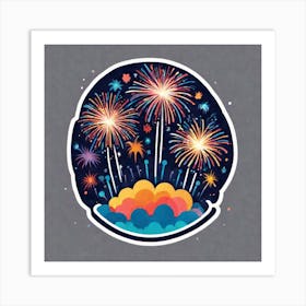 Fireworks In The Sky 11 Art Print