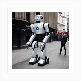 Robot In London 2 Art Print