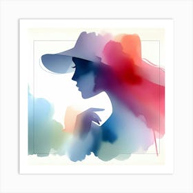 Portrait Of A Woman In A Hat 1 Art Print