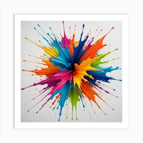 Colorful Paint Splash 18 Art Print