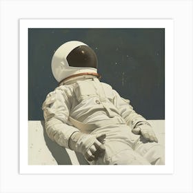 Astronaut Laying Down Art Print