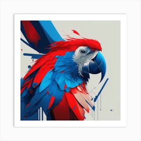 Abstract Parrot Art Print