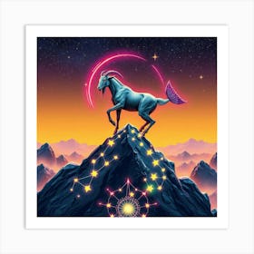 Goat On The Mountain 2 Art Print