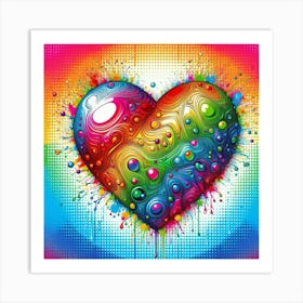 Rainbow Heart 4 Art Print