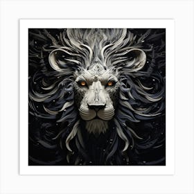 Lion Head 2 Art Print