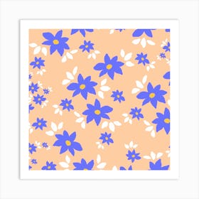 Blue Flowers Art Print