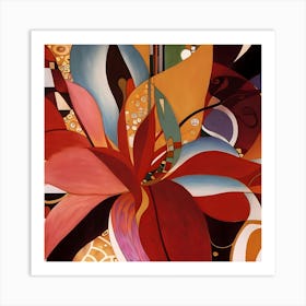 Abstract Floral Forms Art Print