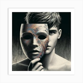 Mask Of A Man 1 Art Print