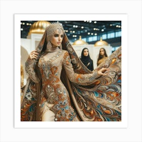 Muslim Woman In A Wedding Dress 1 Art Print