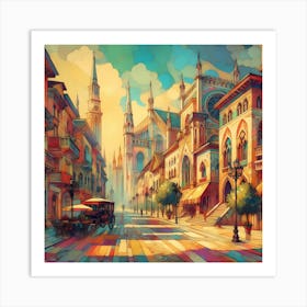 Cityscape Painting 3 Art Print