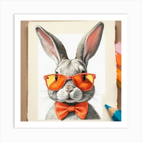 Bunny In Sunglasses 2 Art Print