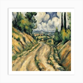 The Bend In The Road, Paul Cézanne 14 Art Print