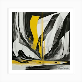 Modern Art yellow Art Print