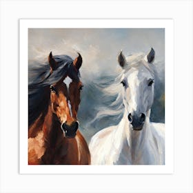 Two Horses Art Print