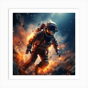 Astronaut In Space 1 Art Print