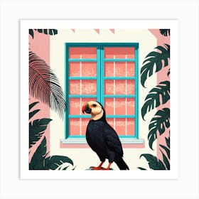 Bird In The Window 4 Art Print