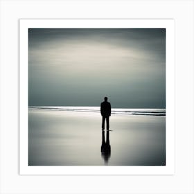Man Standing On The Beach Art Print
