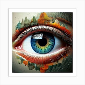 Firefly Divided Eye, Building Sized, Layers, Different Seasons, Seasonal Floors, Surreal, Architectu (10) Art Print