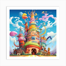 Cartoon Castle Art Print