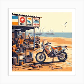 Dakar, Senegal. Vintage Travel Art Print