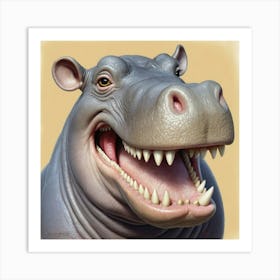 Hippo 28 Art Print