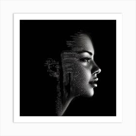 Digital Portrait Of A Woman Art Print