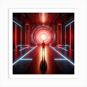 Futuristic Tunnel 5 Art Print