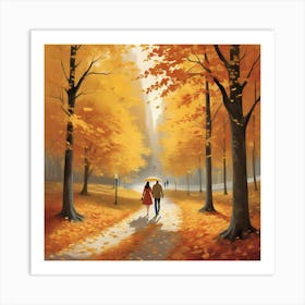 Autumn Walk 1 Art Print