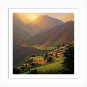 Sunset In The Valley Art Print