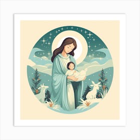 Jesus And Baby Art Print