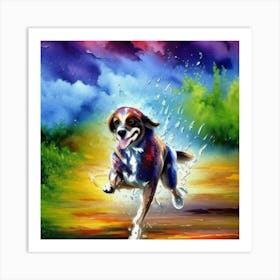 Happy Dog Art Print