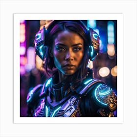 Futuristic Portrait Art Print