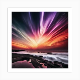 Sunset Over The Ocean 232 Art Print