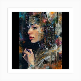 Girl With Pen In Hand Art Print