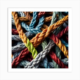 Colorful Ropes Art Print