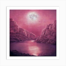 Full Moon Over Water 3 Art Print